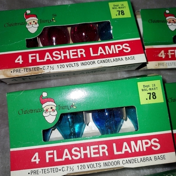 Vintage Christmas trim flasher lamp bulbs - Picture 6 of 7